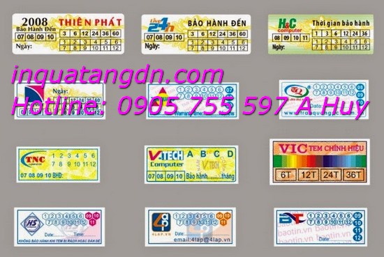In tem bảo hành tại đà nẵng giá rẻ in nhanh 247 LH 0905 755 597 Mr Huy