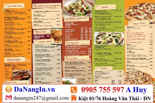 làm menu cafe quán nhậu nhà hàng tại đà nẵng giá rẻ LH 0905 755 597 A Huy - danangin.vn