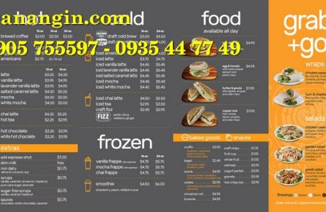 Thiết kế in Menu tại đà nẵng in thực đơn menu nhà hàng giá rẻ 0905 755 597 - 0935 44 77 49